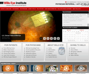 atwills.com: Eye Doctor, Eye Surgery, Lasik, Eye hospital, Philadelphia, Cataract, Glaucoma - Wills Eye Institute
Americas First Eye Hospital - Find an Eye Doctor for Surgery, Lasik or Glasses - Located in Philadlephia, PA