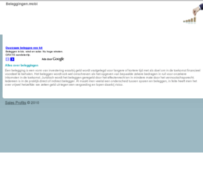 beleggingen.mobi: Beleggingen.mobi | Alles over beleggingen
Beleggingen.mobi | Alles over beleggingen