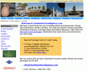 charlestontravelagency.com: Hotels, Lodging, & Accommodations Dinning & Tour/ Attraction Tickets! Charleston South Carolina, Charleston SC, Charleston Lodging, Charleston SC Lodging, Charleston South Carolina Hotels, Charleston SC Hotels, Charleston SC Accomodations, Charleston South Carolina Accomodations
Charleston Travel Agency- Hotels, Lodging, & Accommodations Dinning & Tour/ Attraction Tickets!