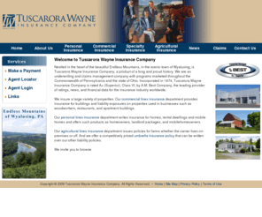 tuscarorawayne.com: Tuscarora Wayne Insurance Company - Home
We are an underwriting and claims management company with programs marketed throughout the Commonwealth of Pennsylvania and the state of Ohio.