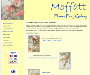 fairy-prints.com: Gallery - Flower Fairy Art Prints from Moffatt
www.fairy-prints.co.uk is the website of Moffatt Vintage Fairy Prints, specialising in the sale of vintage Flower Fairy prints by Cicely Mary Barker.