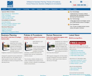ebc.com.au: Business Planning, Human Resources, Job Description, Policies & Procedures & Consultancy Software
Software for business planning, human resources, consultants, acountants, job descriptions, policies & procedures, performance reviews, exit planning, kpi scorecards, staff training, information memomrandums and benchmarking data.