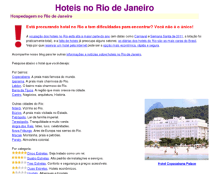 hotel-rio-de-janeiro.net: Hoteis no Rio de Janeiro - Reservas com segurança e preço baixo
Como reservar hotel no Rio de Janeiro com segurança e preços baixos