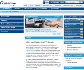 trueltlcollaboration.com: Con-way: Freight, LTL
Con-way Freight delivers superior less-than-truckload (LTL) performance, comprehensive coverage and service excellence across North America.