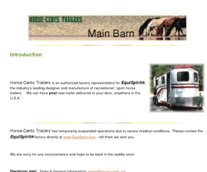 horse-cents.info: EquiSpirit Horse Trailers Custom Made Horse Trailers Haul-A-Stall 
Portable Horse Corrals Horse Trailer Saftey
safe affordable custom horse trailers, horse trailers, safe trailers, trailer safety, EquiSpirit Horse Trailers, Horse-Cents Trailers, Haul-a-Stall, portable corral, horse corral.