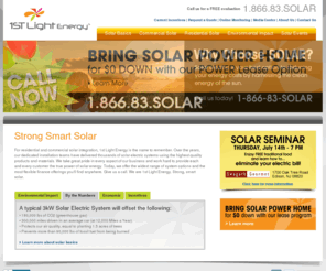 therooftoprevolution.com: 1st Light Energy | Solar Made Simple
1st Light Energy Inc. specializes in commercial and residential solar systems.  We deliver superior products and services ensuring customer satisfaction. We make solar simple for you. We are the Rooftop Revolution.