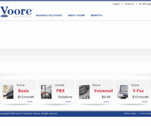 voore.info: Voore™ Enterprise Telecom
Voore™ Enterprise Telecom is an industry leader in delivering Voice over IP solutions, and offers affordable enterprise VoIP phone services for Small and Midsize Business and Enterprises (SMBE's). Our next-generation Internet phone service is based on award-winning, innovative VoIP technology, and all our services are supported by our round the clock great customer support team.