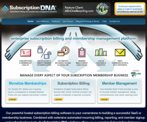 chargefeed.com: Subscription Billing Software, Video Membership Software, Automated Recurring Billing, Subscription Membership Management Software | Subscription DNA | Subscription Billing and Membership Management Platform
Subscription DNA is an enterprise subscription billing and membership management platform. Our subscription management system is intelligently priced to grow while you grow.