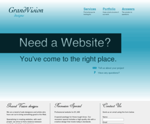 grandvisiondesigns.com: Grand Vision Designs, website design extraordinaires
