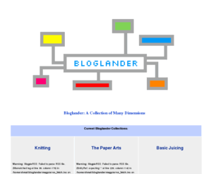 bloglander.com: Bloglander : A Collection of Many Dimensions
Bloglander is a collection of many dimensions. Current page collections include Scavengeroogle, Jewelry Making, Cheap Eats, and Ice Cream Flavors