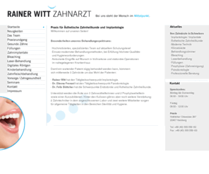 hamburg-zahnarzt.com: Rainer Witt Zahnarzt / Hamburg - Zahnimplantate,
Zahnimplantat, Laser, Bleaching, Praxis
