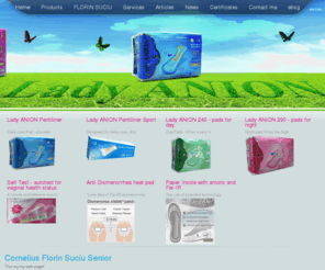 ladyanioninc.com: Florin Suciu - personal web page
META DESCRIPTION Lady Anion, products, napkin pads, negative ions, anions, absorbent , sanitary pad, infrared rays, hygiene, antibacterial 