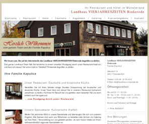 landhaus-rinkerode.de: Landhaus Vierjahreszeiten Rinkerode | Restaurant und Hotel im Münsterland | Kegelbahn | Festhalle
Landhaus Vierjahreszeiten Rinkerode - Ihr Restaurant und Hotel im Münsterland. Wir bieten deutsche und internationale Küche. Kegelbahn, Biergarten und Festhalle stehen für Sie bereit.