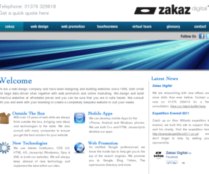 zakaz.co.uk: Zakaz - Web design specialists, in Braintree, Colchester the South East of England
zakaz, web design, hosting and SEO services in the Essex, Suffolk, London and south east of England. Award winning web designs, website promotions and photography