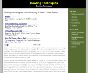 bowling-techniques.com: Bowling Techniques
Bowling Techniques