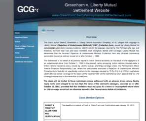 greenhornlibertypennsylvaniauimsettlement.net: Greenhorn v. Liberty Mutual Settlement Website
Greenhorn v. Liberty Mutual Settlement Website