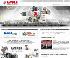 payper.com: BAGGING AND PALLETIZING PAYPER S.A
Bagging and palletizing: Packers and palletizers for bags PAYPER