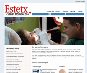 estetx.ro: Cabinet stomatologic Dr. Tucmeanu Marius. SC Estetx SRL. Cluj-Napoca, Romania
