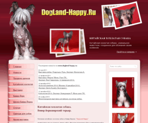 dogland-happy.ru: Китайская хохлатая собака, бивер йорк, щенки китайской хохлатой, фото, питомник DogLand-Happy.
Питомник китайских хохлатых собак и бивер йорков Dogland-Happy. Щенки. Уход. Результаты выставок. Вязки. Фото. Стандарты.