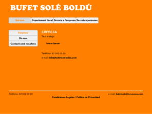 bufetsoleboldu.com: BUFET SOLÉ BOLDÚ
BUFET SOLÉ BOLDÚ