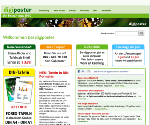 digiposter.de: digiposter - Online-Fotodruck
Poster, Plakate, Foto-Leinwand oder Bildtafeln auf Forex, AluDibond oder Acrylglas online bei digiposter bestellen!