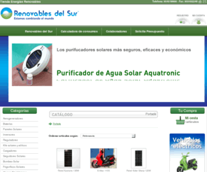 renovablesdelsur.es: TIENDA DE AEROGENERADORES, Aerogenerador, Energías Renovables
Aerogeneradores y Energías Renovables. En la Tienda de Energías Renovables \