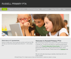 russellprimarypta.com: Russell Primary PTA - Russell Primary PTA
The website of the Russell Primary PTA. RPS events, schedules, and activities.