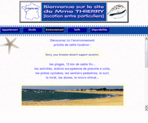 locations-la-tranche-sur-mer.com: Location La Tranche sur Mer | Près de la plage
Louez à La Tranche sur Mer un appartement tout confort ou un studio près de la mer. Proximité der la mer garantie (à 2 minutes à pieds). Location au week-end, à la semaine, à la quinzaine, tout au long de l'année. 