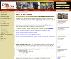 matthewsfun.com: Parks & Recreation
Parks & Recreation