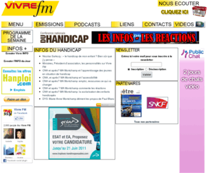 vivrefm.com: Vivre FM - La difference contre l'indifference - La radio du handicap - Toute l'info du handicap
Site de la radio Vivre FM - La difference contre l'indifference - La radio du handicap