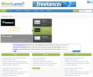 whichfreelance.net: Compare outsourcing, freelancing and crowdsourcing marketplaces
WhichLance? - The freelance marketplace comparison site