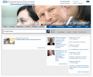 company-center.info: Portal CompanyCenter - Ressourcen, Events, Veranstaltungen und Informationen für Entscheider, Unternehmer und Experten - CompanyCenter
Karriere Strategie Management Personal Marketing Finanzen