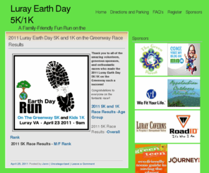 lurayearthday.com: Luray Earth Day 5K/1K
