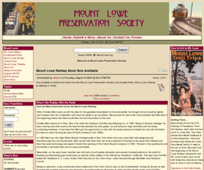 mountlowe.org: Mount Lowe Preservation Society - Welcome to Mount Lowe!
