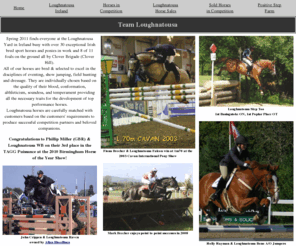 teamloughnatousa.com: Positive Step Farm Home
Specializing in Irish and European bred horses for eventing, show jumping and dressage through International FEI levels.