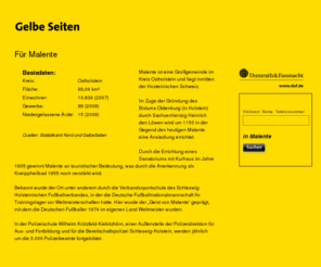 gelbeseiten-malente.com: GelbeSeiten für Malente
###