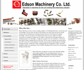 edson.co.uk: Edson Machinery Co. Ltd.
Specialists in machines for the coil winding and electronics industry