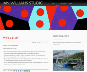 ianwilliamsstudio.com: Welcome
Welcome to Ian Williams Studio. In this virtual studio you can: Visit the galleries and familiarise yourself with the work of an innovative and exciti...