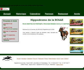 hippodrome-solle.com: Hippodrome de la Solle - Fontainebleau - Site Officiel
Hippodrome de la Solle à Fontainebleau, calendrier des courses, résultats, dernières infos