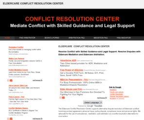 nickmatyas.com: Eldercare Conflict Resolution Center
Resolve Conflict with Skilled Guidance and Legal Support. Conflict Resultation Center. 