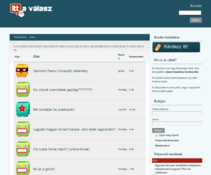 ittavalasz.com: ittavalasz.com | Kérdések és válaszok
Kérdések és válaszok. Tedd fel kérdésedet, vagy segíts másoknak megtalálni a választ.