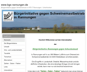 kapellenweg.com: BgS Rannungen
Bürgerinitiative gegen Schweinemastbetrieb in Rannungen
