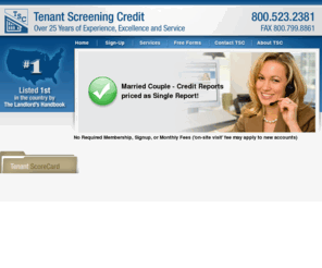 tsci.com: Tenant Screening Credit Reports and Background Checks
Tenant Screening Credit offers national tenant screening services including credit reports, criminal background checks, employment verifications, unlawful detainer information and eviction checks