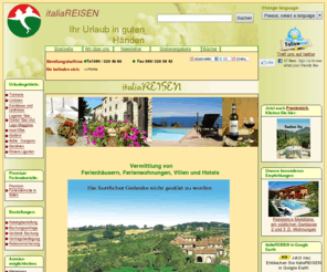 chianti-online.com: Ab nach Italien  italiaREISEN - Ferien, Urlaub, reisen in Italien (Toscana Toskana, Elba, Gardasee, Südtirol und Adria) Ferienwohnungen, Ferienwohnung, Ferienhäuser, Ferienhaus, Appartments, Hotels, Villen, Schlösser
Urlaub in Ferienwohnungen, Ferienhäusern, Villen, Bungalows in der Toskana, Gardasee, Elba, Adria, Sardinien, Suedtirol, Umbrien, mit Pool, Tennis, reiten, Golf