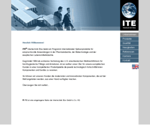 ite-europa.com: ITE Intertechnik Elze
ITE Intertechnik Elze. ITE Intertechnik Elze bietet ein Programm internationaler Spitzenprodukte für die Pharmaindustrie, Biotechnologie und Lebensmittelindustrie.