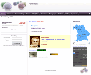 frank-bluemel.net: Frank Blümel - Home
Private Homepage von Frank Bluemel mit Bildern und Kochbuch