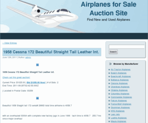 airplanes-for-sale.net: Airplanes for Sale Auction Site
Find airplanes, planes, and aircraft for sale. Airplane auctions, and used aircraft. All types and models of airplanes.