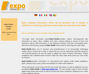 info-expo-guide.com: Expo Guide
Expoguide is the interactive directory from Expo Guide S de RL de CV