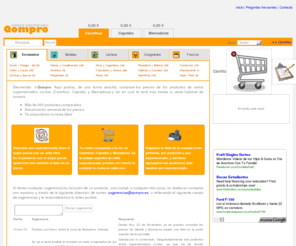 qompro.com: Qompro - Compara supermercados
Compara el precio de tu cesta de la compra en los principales supermercados on-line de forma fÃ¡cil