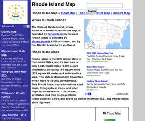 rhode-island-map.org: Rhode Island Map - State Maps of Rhode Island
Rhode Island state map site features free road maps, topographical maps, relief maps and regional printable maps of Rhode Island.